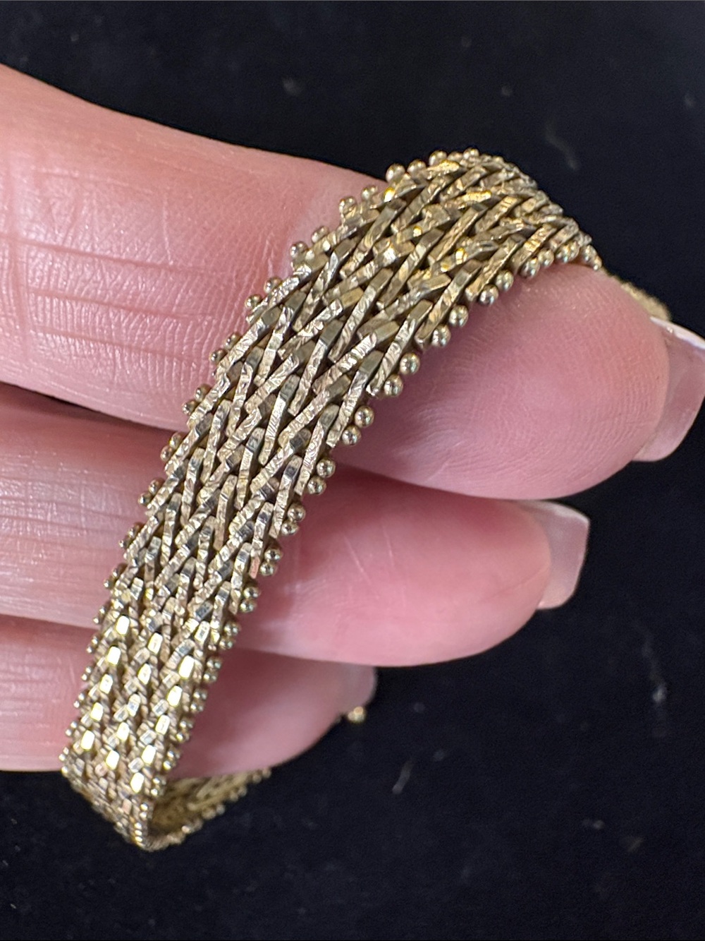 925 Italy  Woven Multi-Row Bracelet